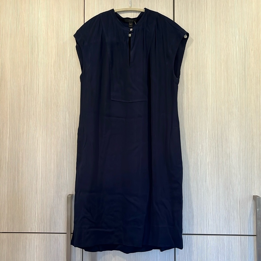 NEW J‎ Crew | Easy Tunic Dress | Navy Blue | Women's Size Small